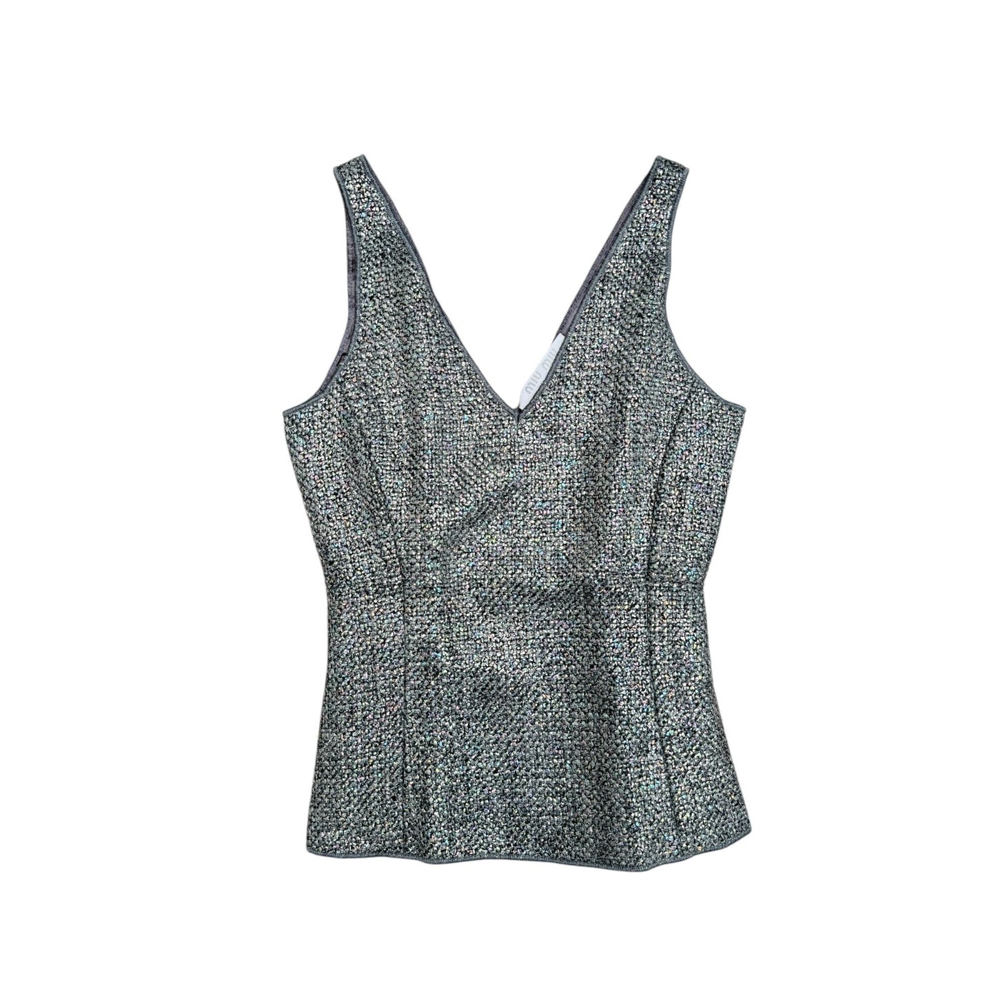 Grey Shiny Top