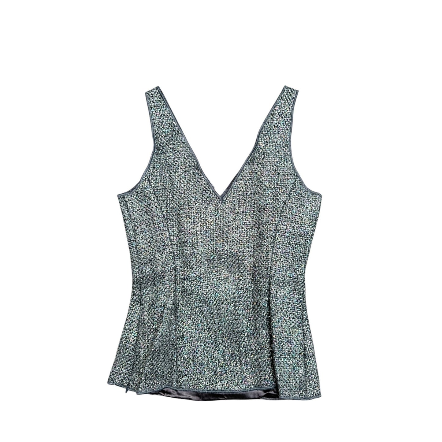 Grey Shiny Top