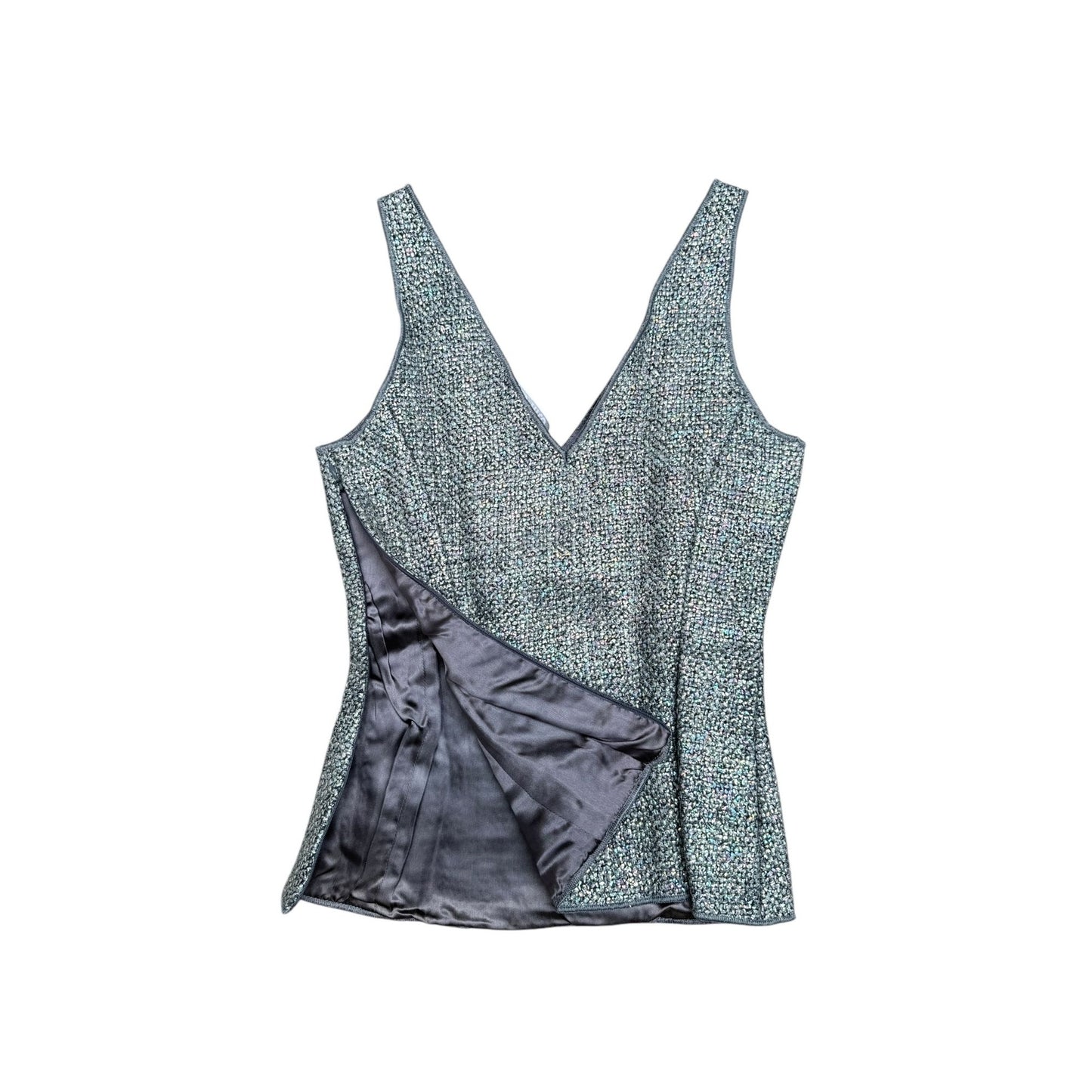 Grey Shiny Top