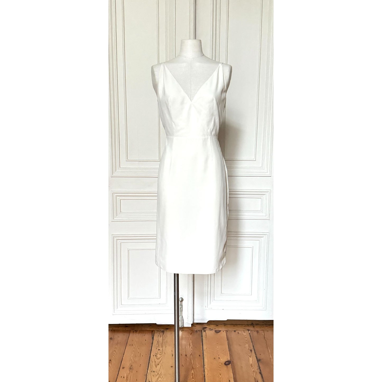 Beige Silk Slip Dress 