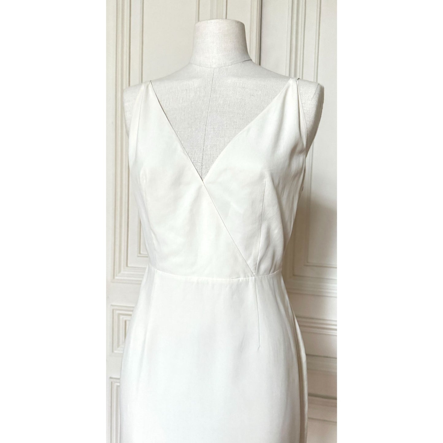 Beige Silk Slip Dress 
