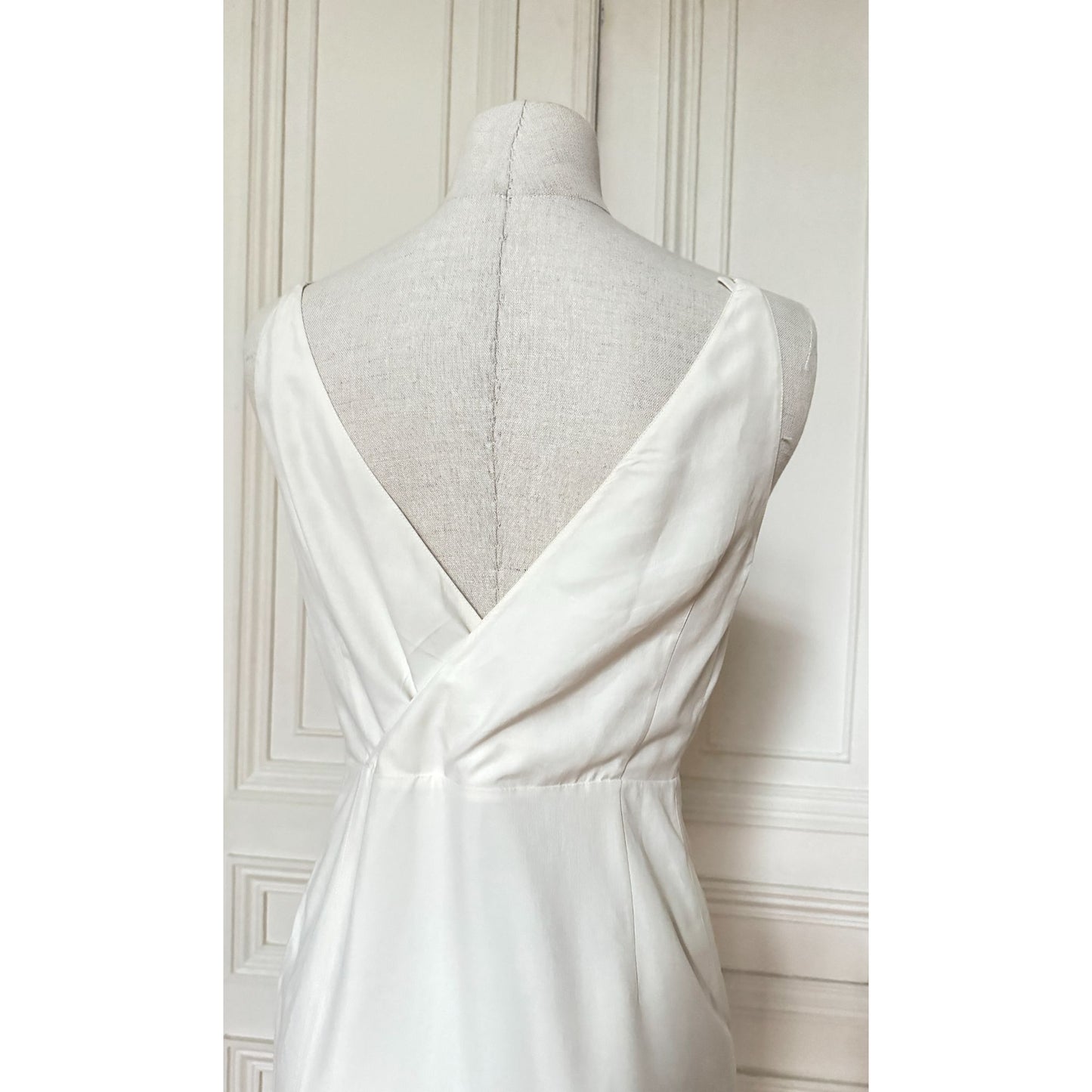 Beige Silk Slip Dress 