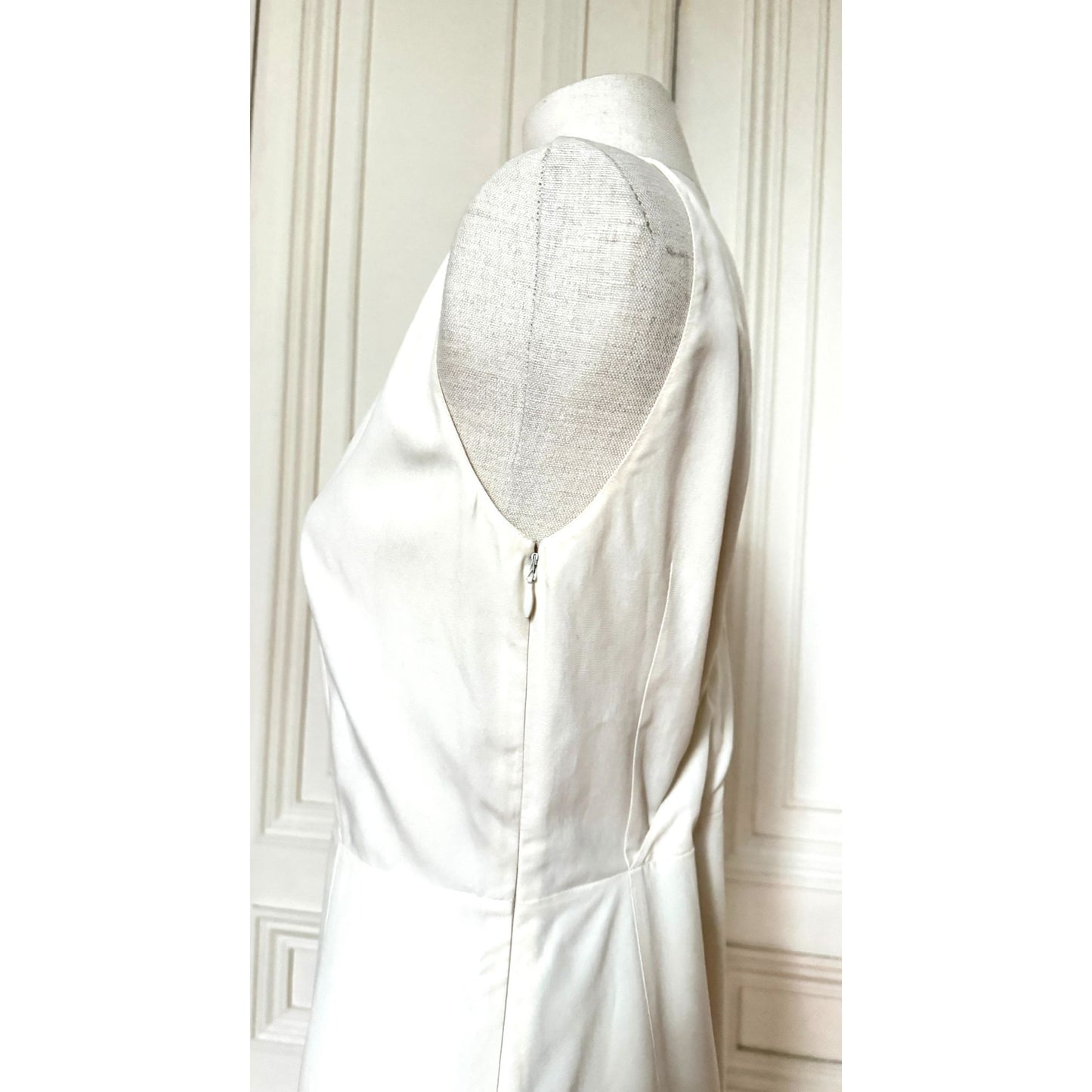 Beige Silk Slip Dress 