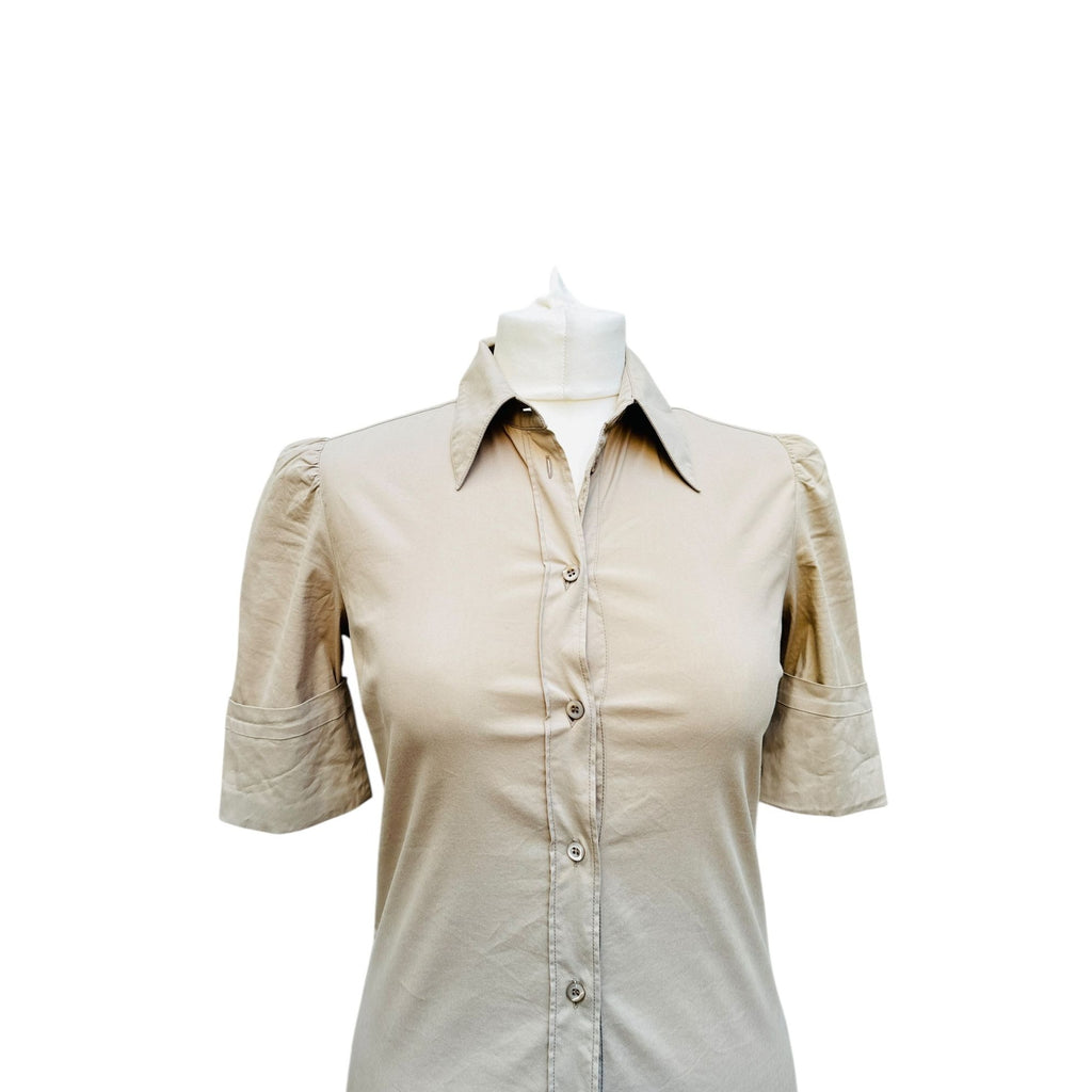 Beige Short Sleeves Shirt