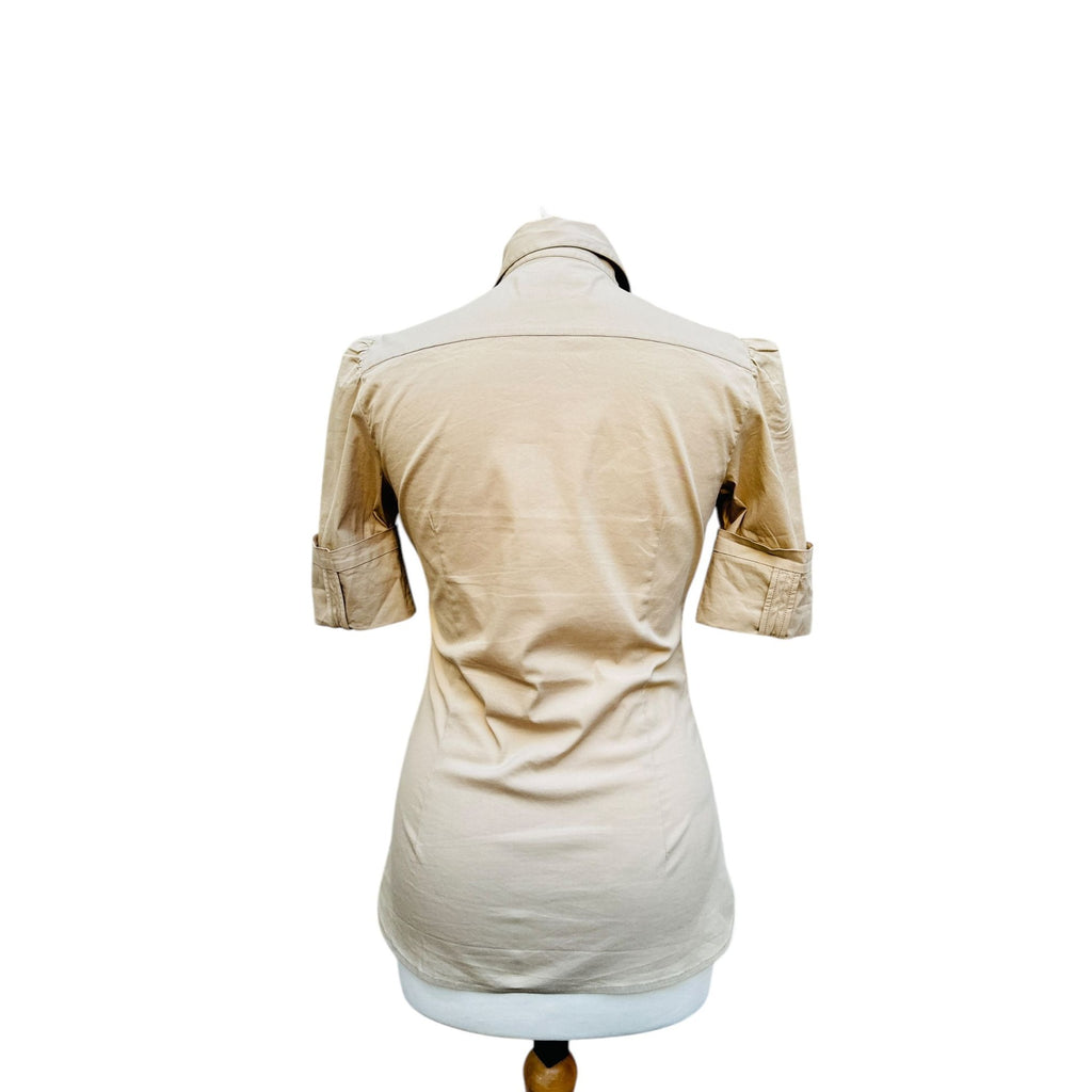 Beige Short Sleeves Shirt