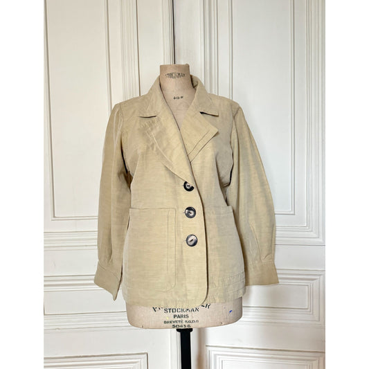 Beige Vareuse Blazer Jacket