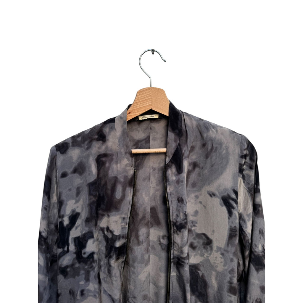 Smoked Grey  Silk Jacket