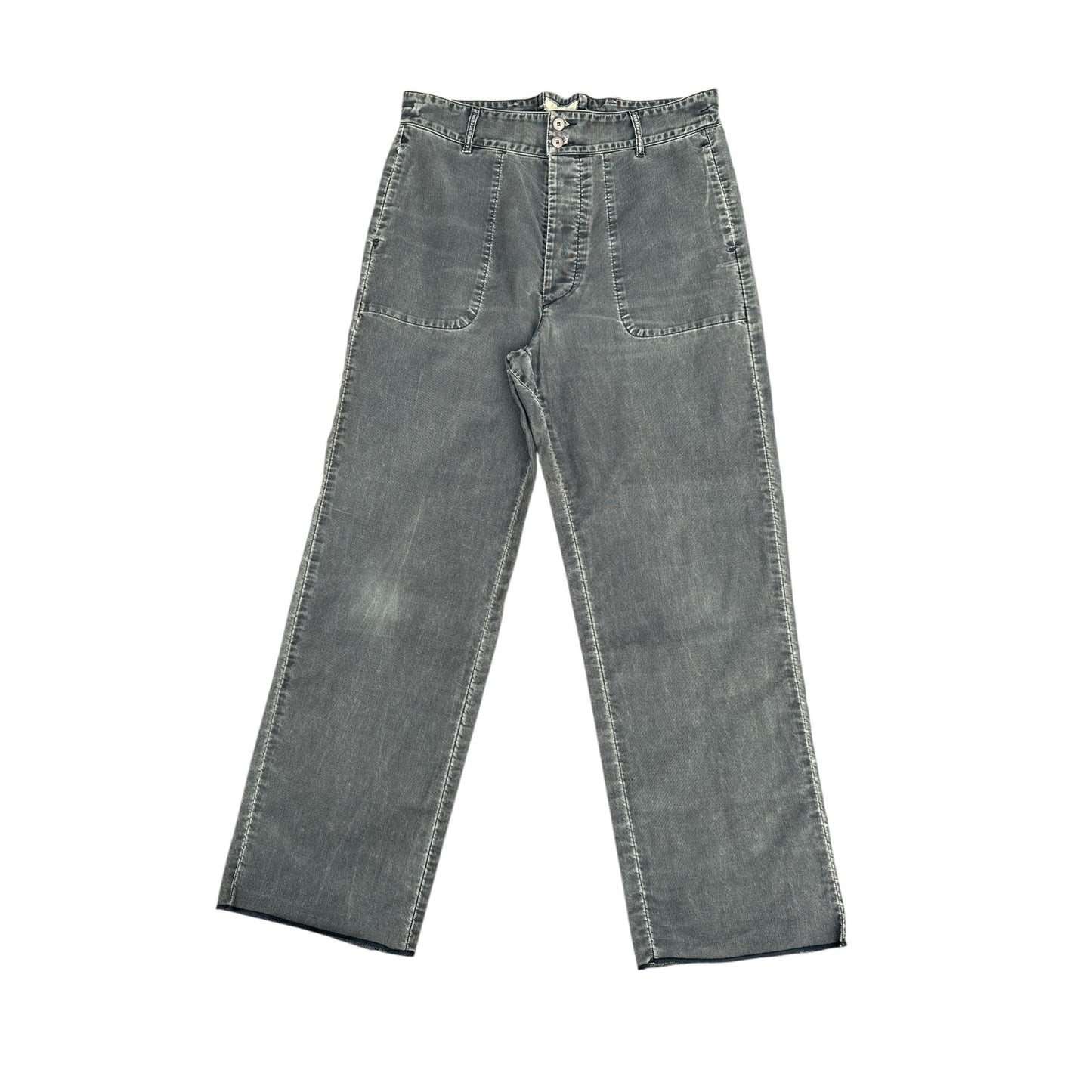 SS 2005 Raw Wide Grey Denim Jeans