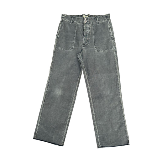 SS 2005 Raw Wide Grey Denim Jeans