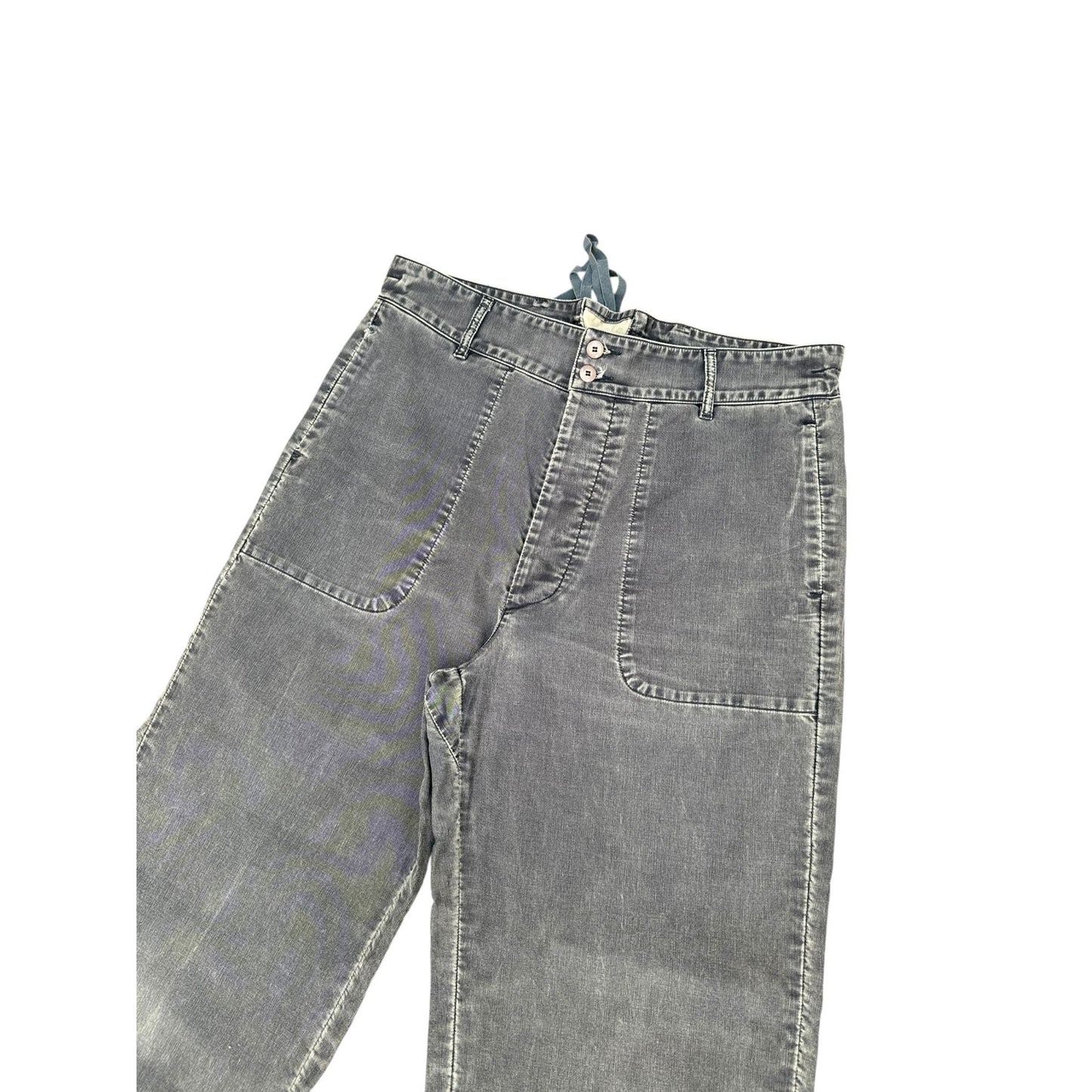 SS 2005 Raw Wide Grey Denim Jeans
