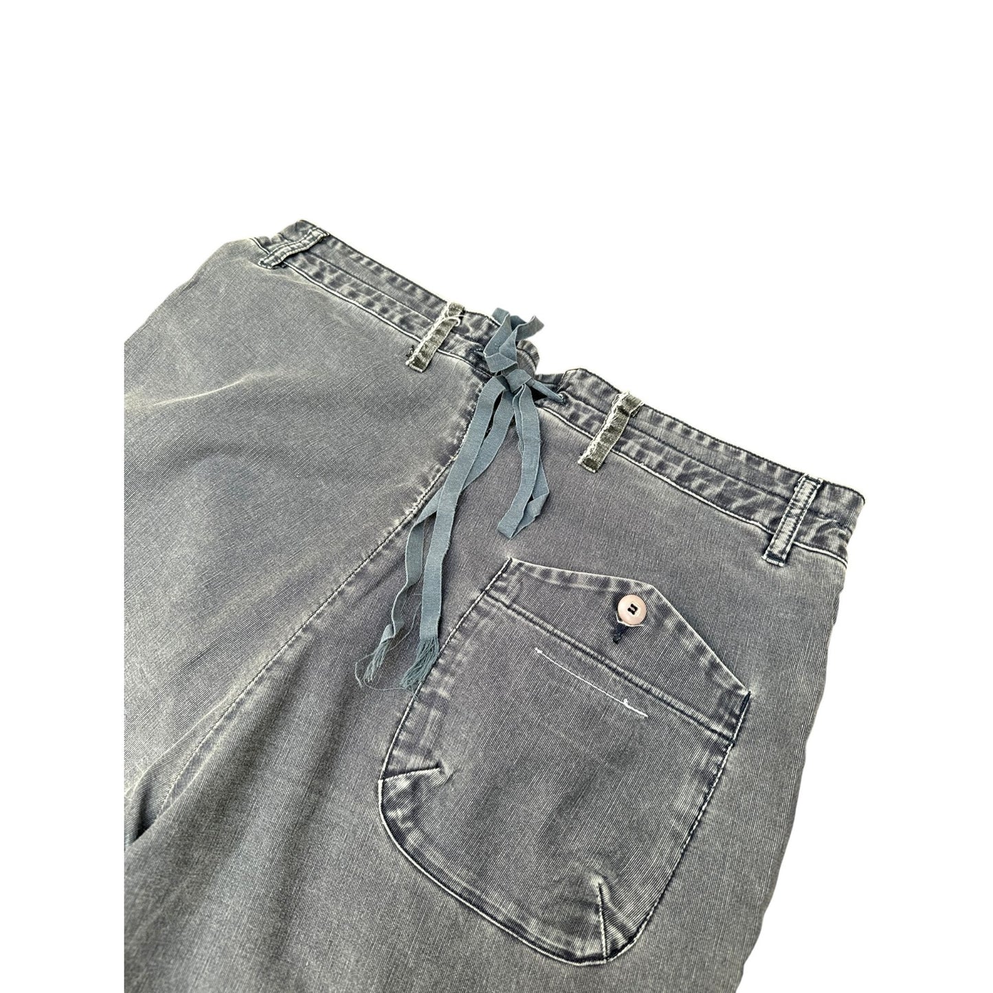 SS 2005 Raw Wide Grey Denim Jeans