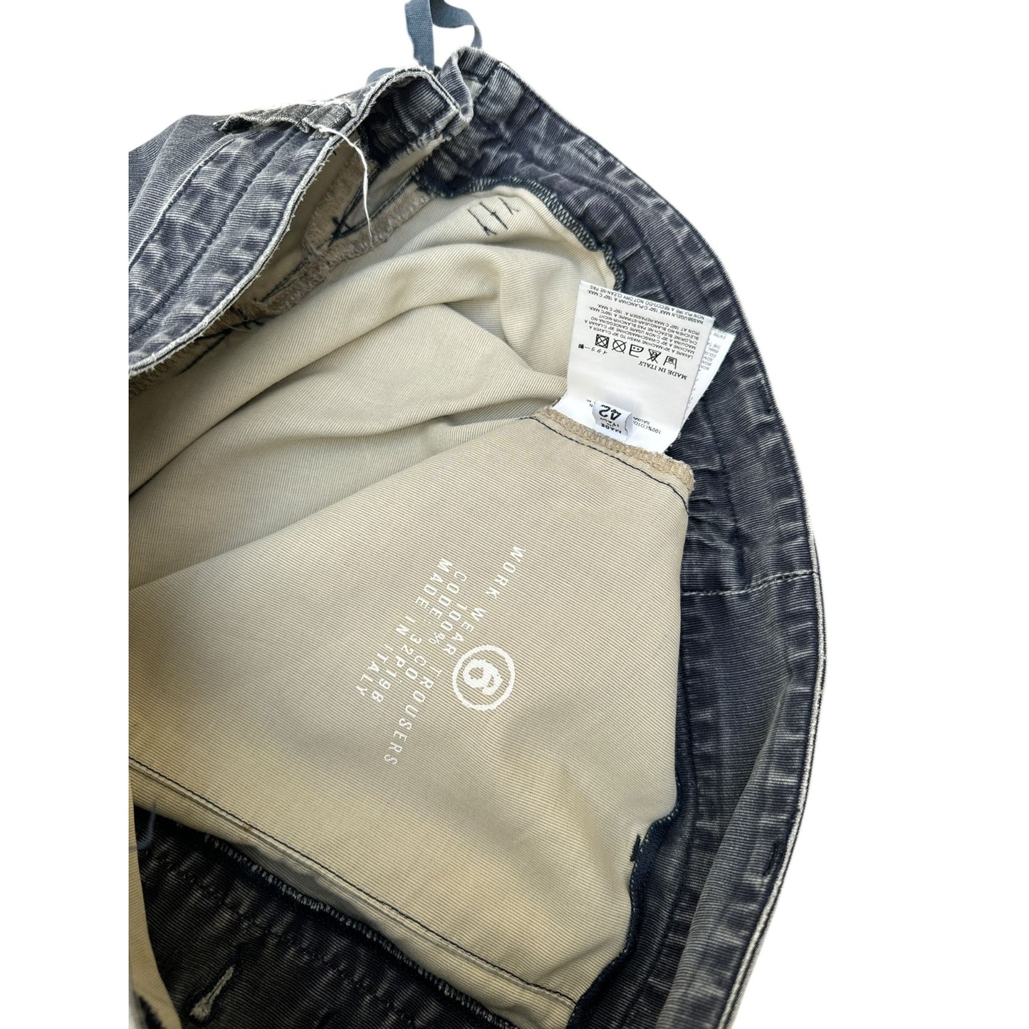 SS 2005 Raw Wide Grey Denim Jeans