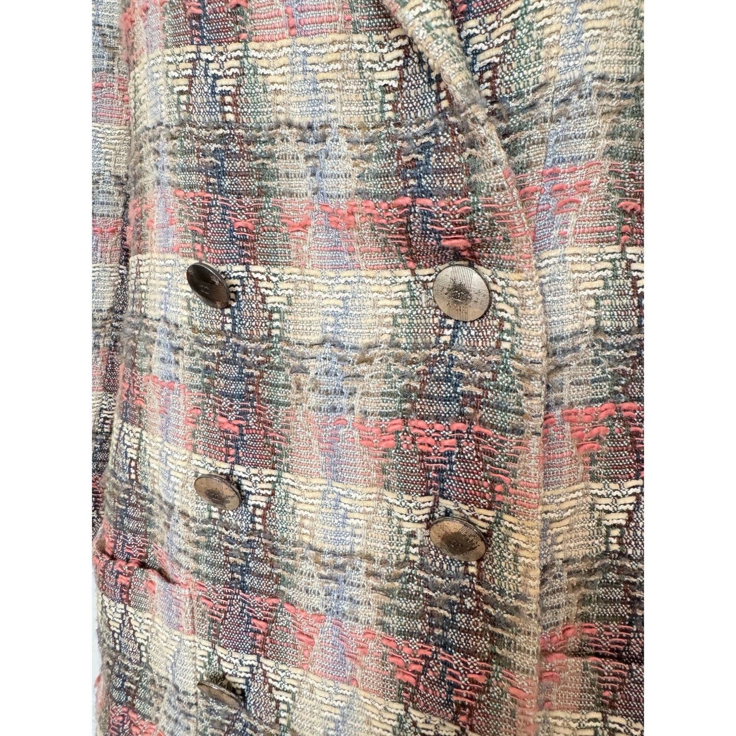 by Karl Lagerfeld Spring 1998 Beige Tweed Wool Blazer Jacket