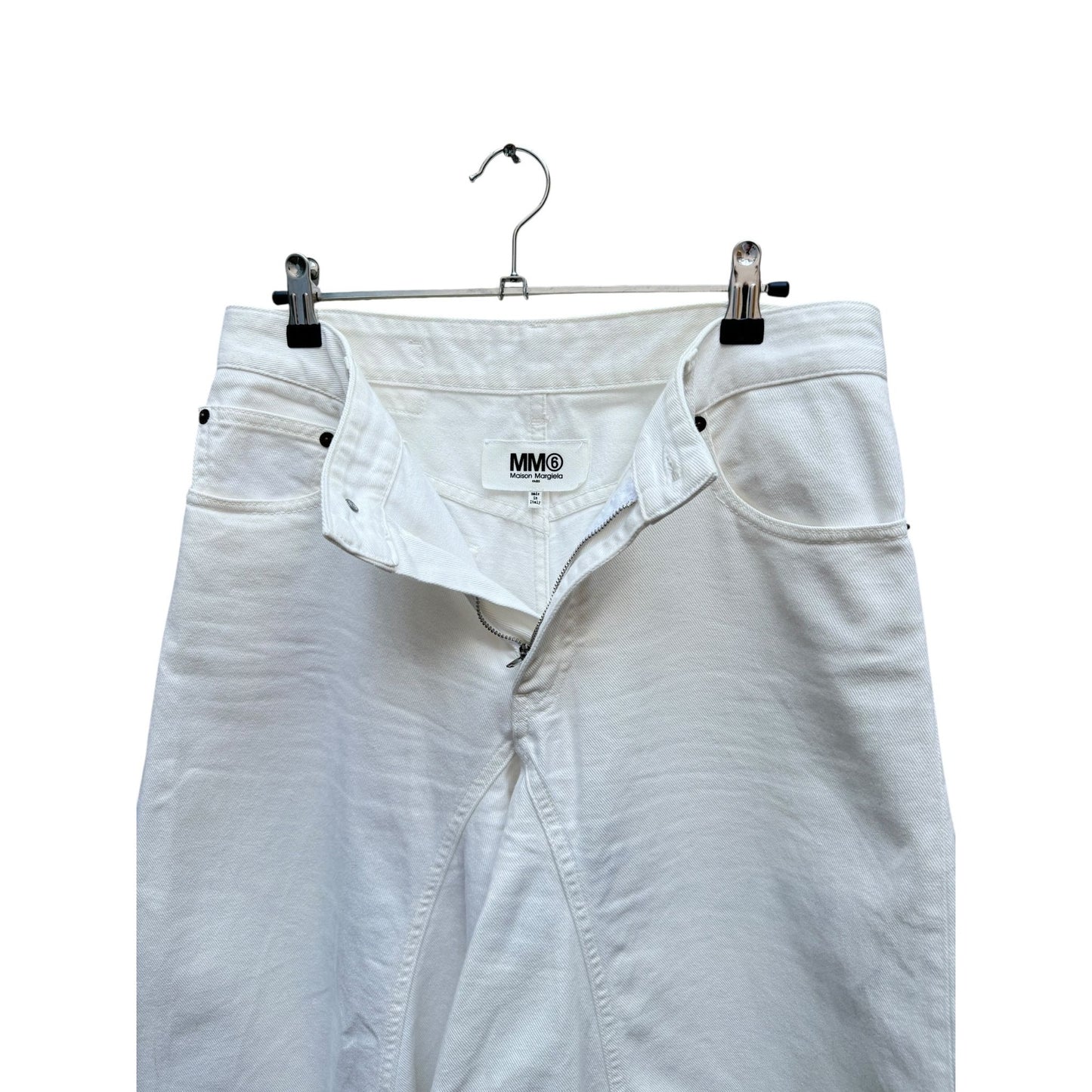 White Denim Wide Leg Jeans  Size 40 / US 30