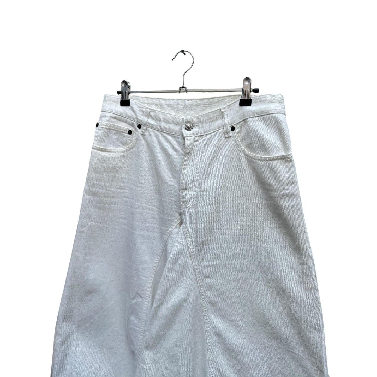 White Denim Wide Leg Jeans  Size 40 / US 30