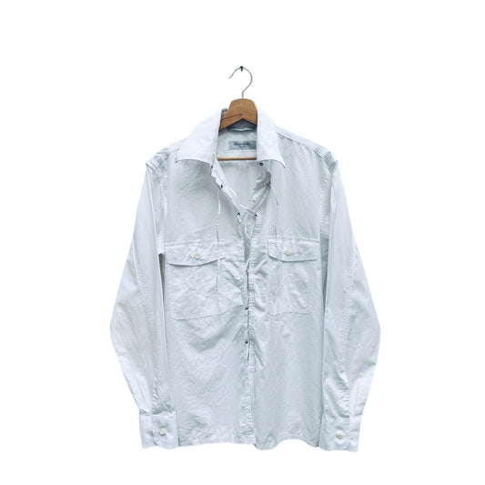 White Safari Shirt  Unisex  Size 16 / 41 fits M
