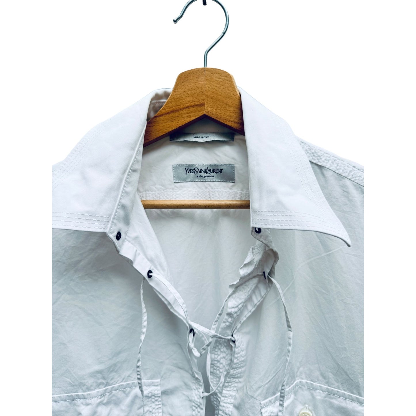 White Safari Shirt  Unisex  Size 16 / 41 fits M