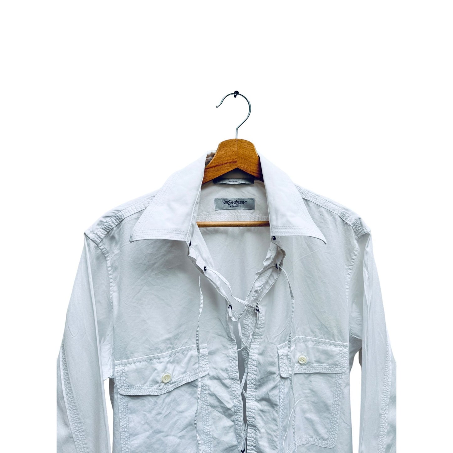 White Safari Shirt  Unisex  Size 16 / 41 fits M