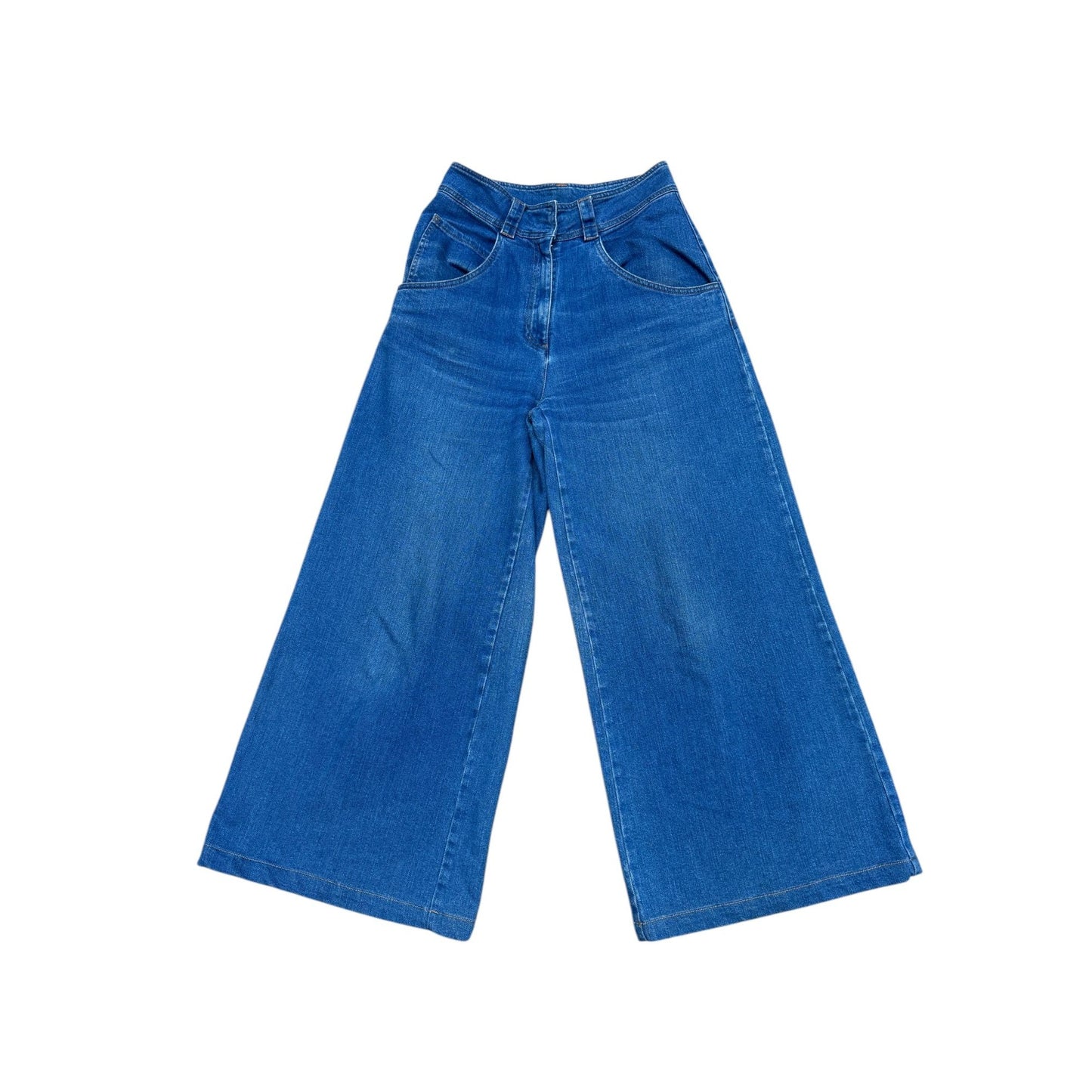 Blue High Waist Denim Pants