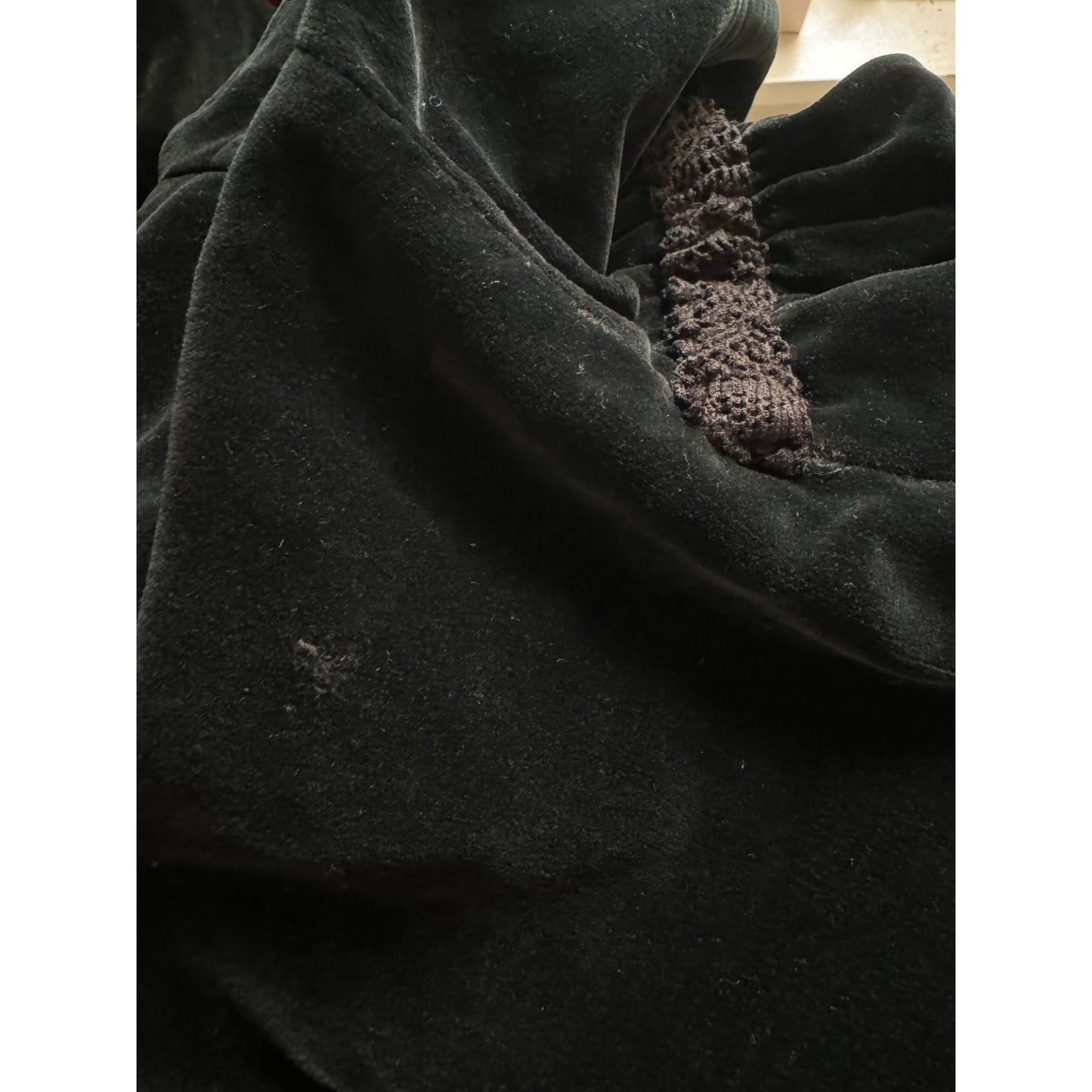 Victorian Black Silk Velvet Tea Gown Dress Late 19th Century circa 1880–1900