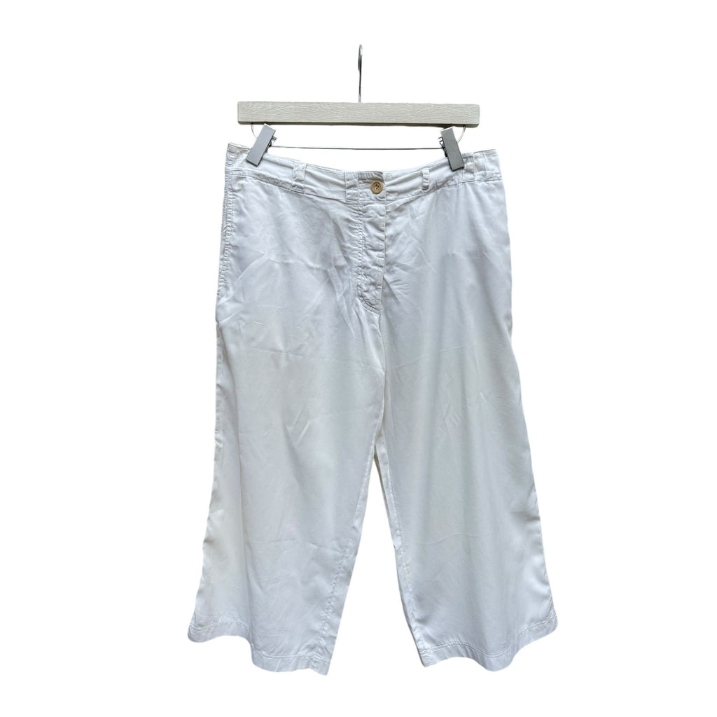 White Wide Cotton Pants