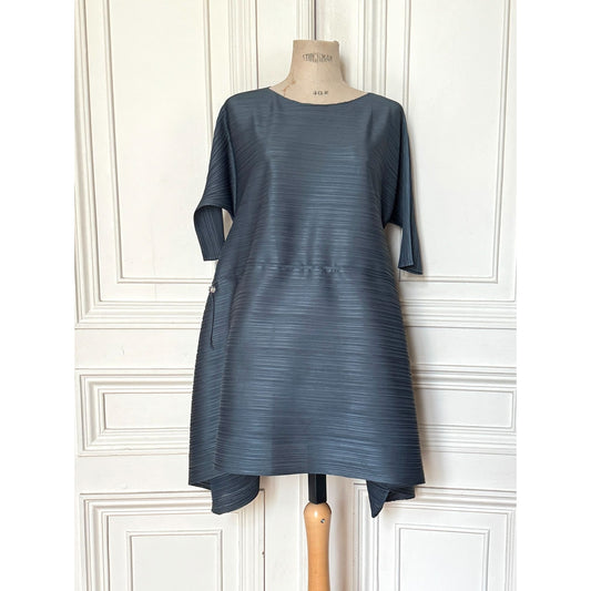 Pleats Please Blue Top / Short Dress