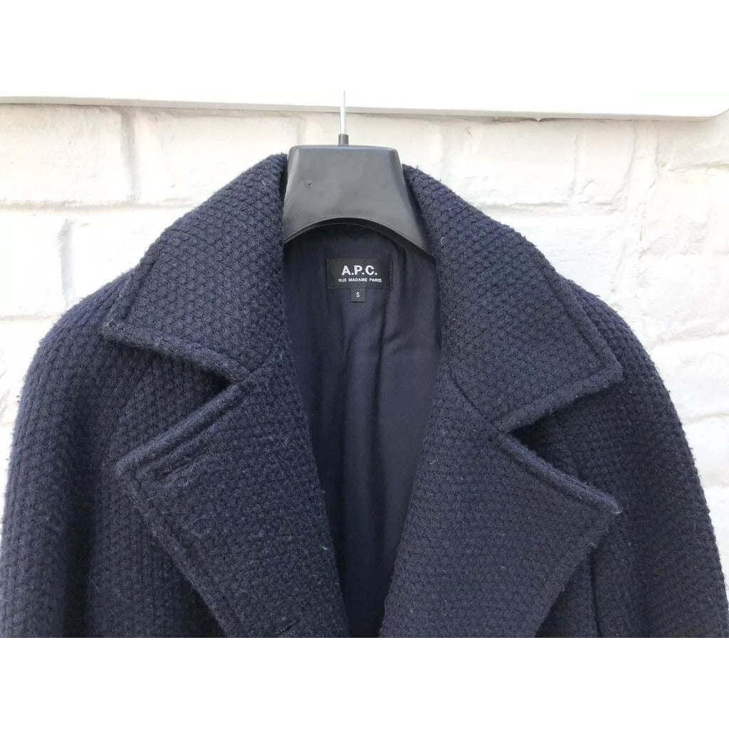 Navy Wool Peacoat / Double Breasted Jacket