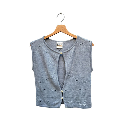 Vintage Grey Wool Knit Vest