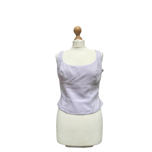 1990s Light Purple Fitted Crop Top