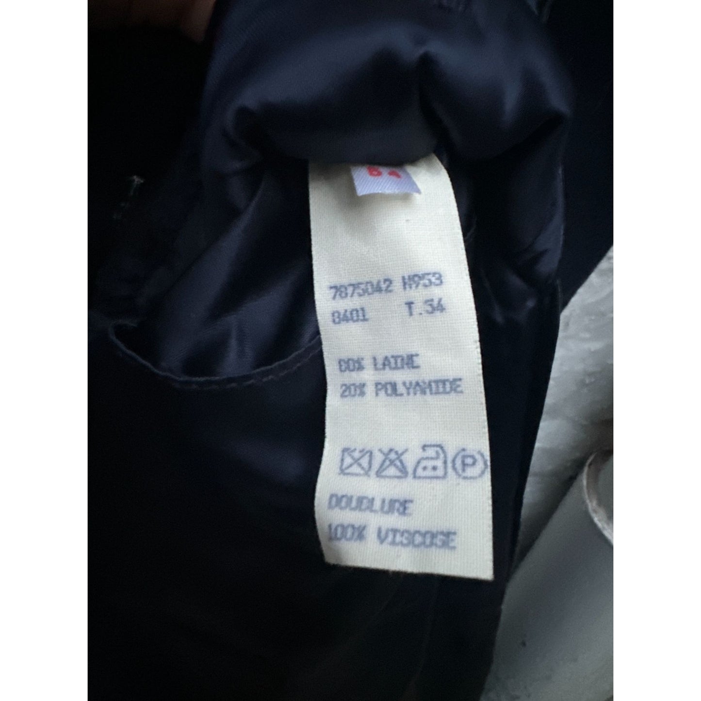 Heavy Navy Wool Belted Overcoat