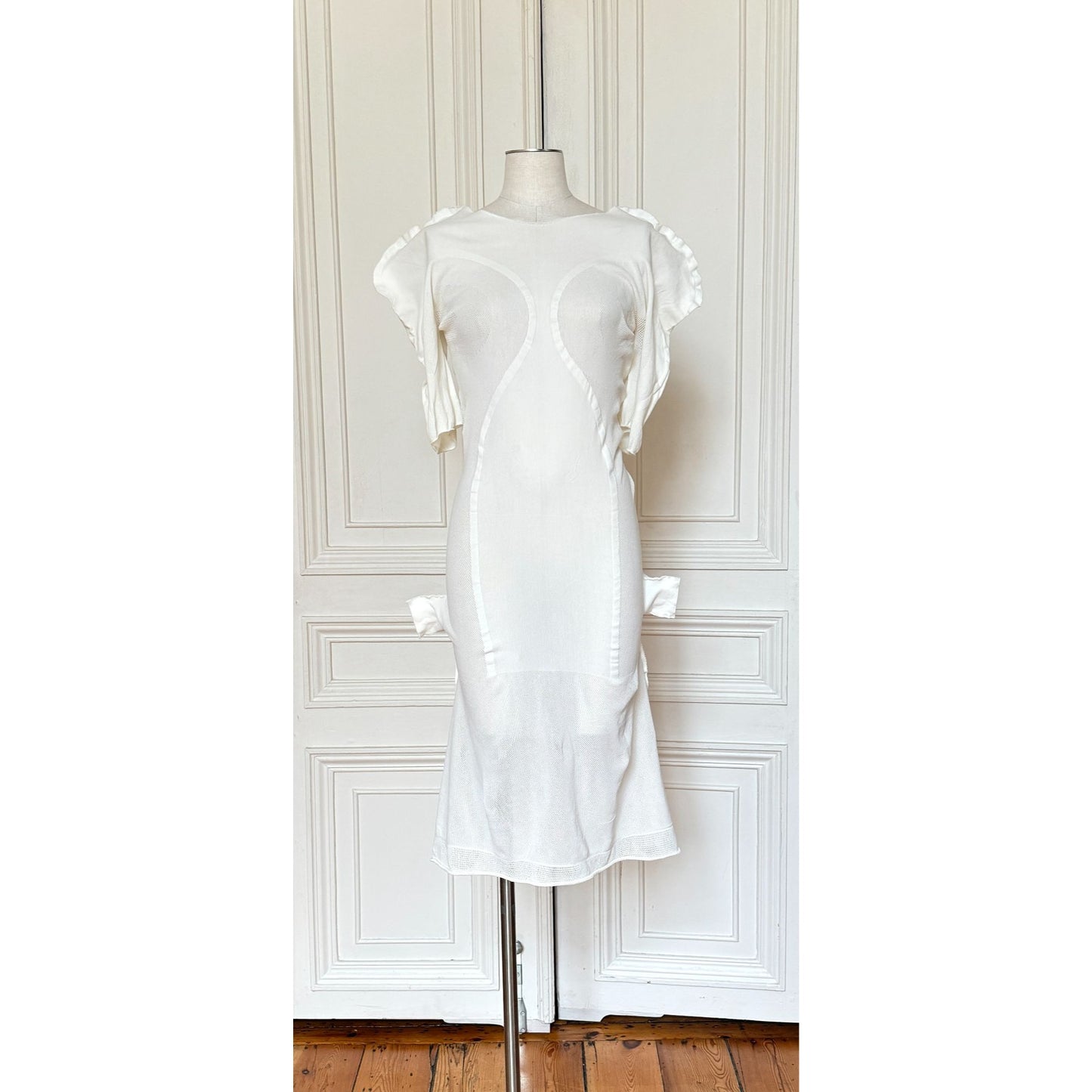 FW 1998 White Mesh Dress 