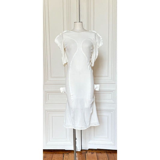 FW 1998 White Mesh Dress 
