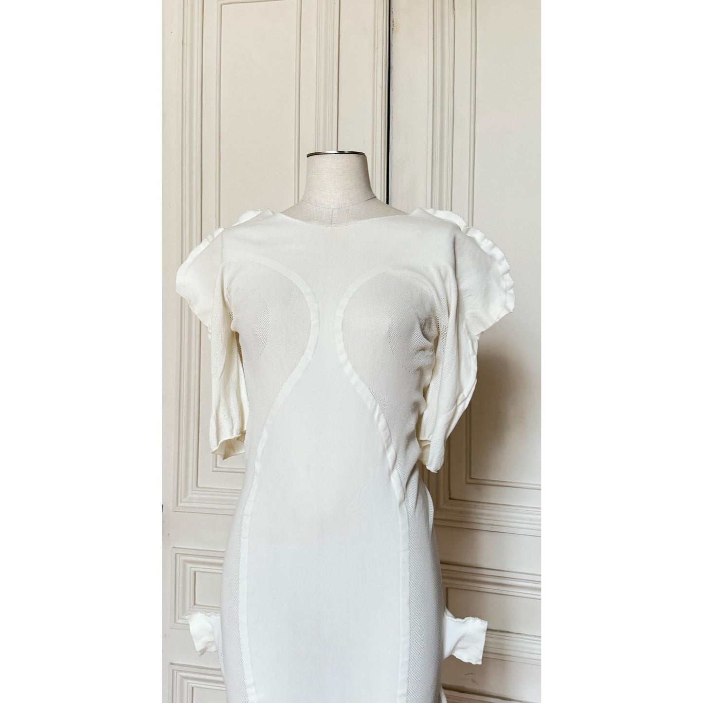 FW 1998 White Mesh Dress 