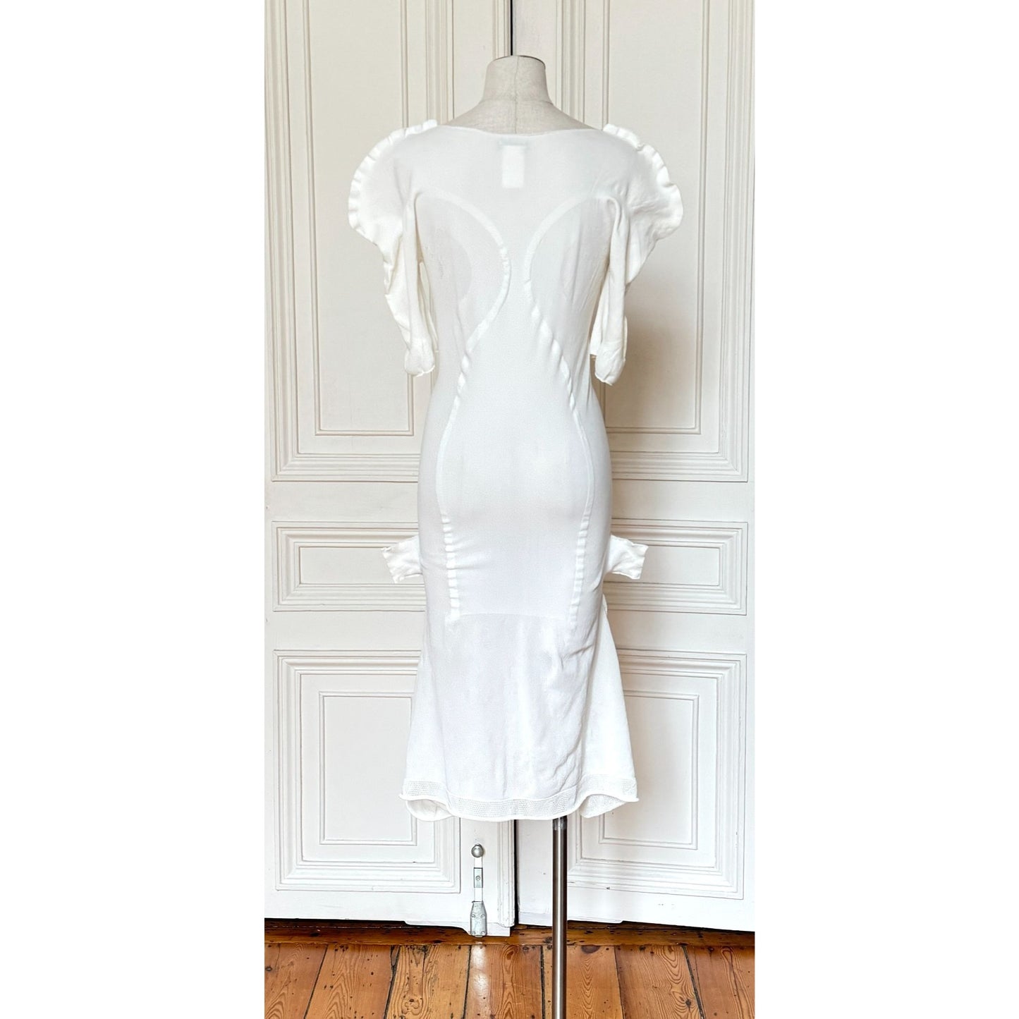 FW 1998 White Mesh Dress 