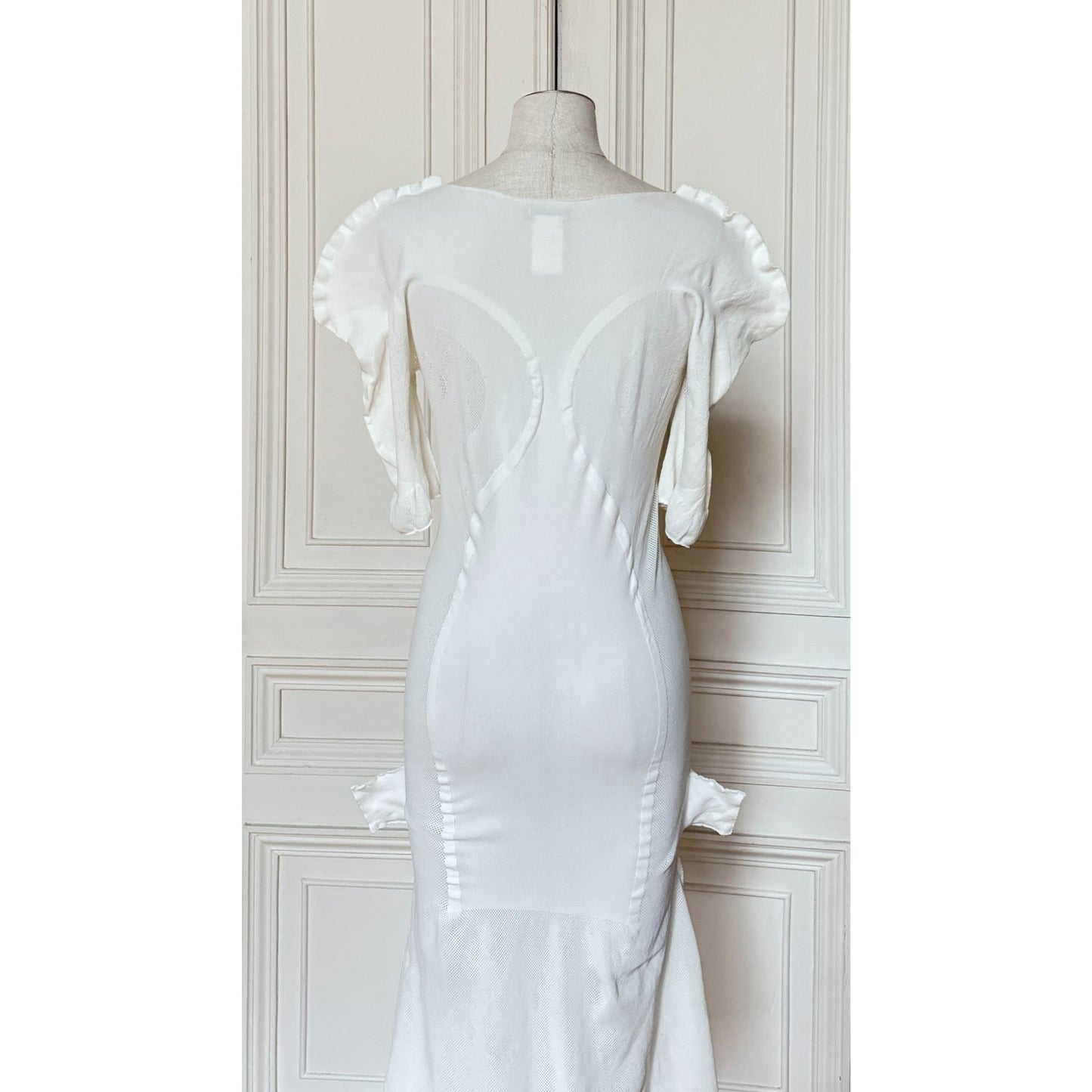 FW 1998 White Mesh Dress 