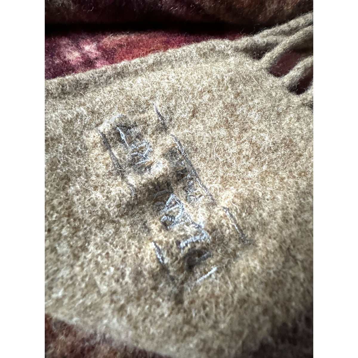 Pierre Frey Red Tartan Wool Plaid Throw
