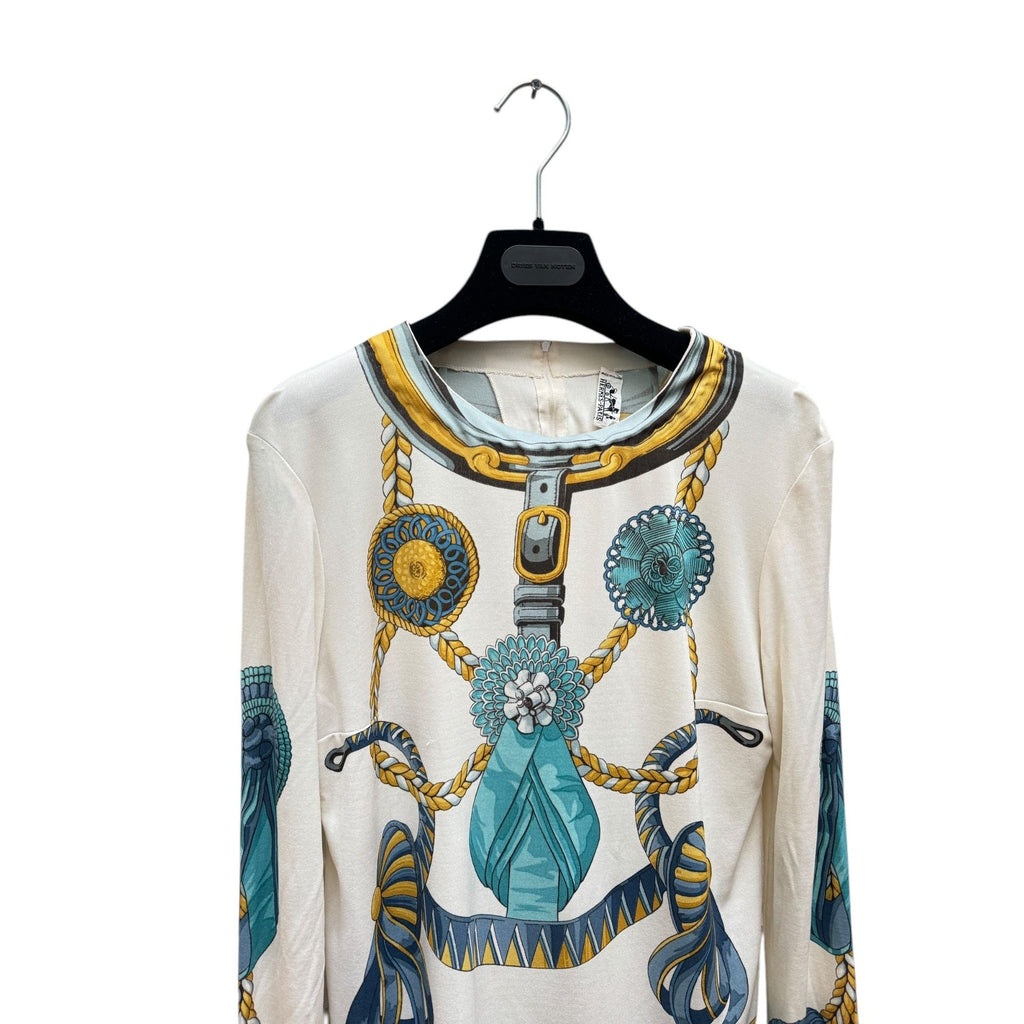 Hermes Sport Silk Printed Longsleeves top