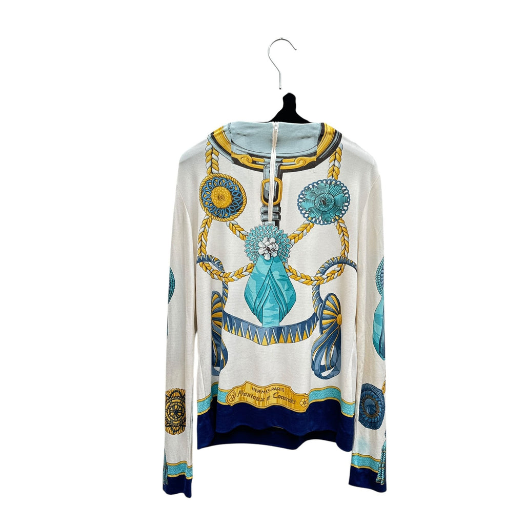 Hermes Sport Silk Printed Longsleeves top