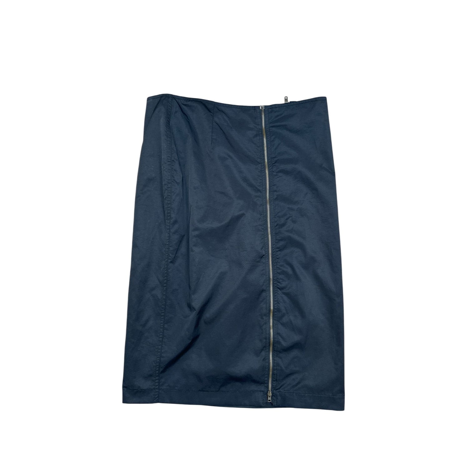 1990s Navy Cotton/Nylon 3-Zip Skirt