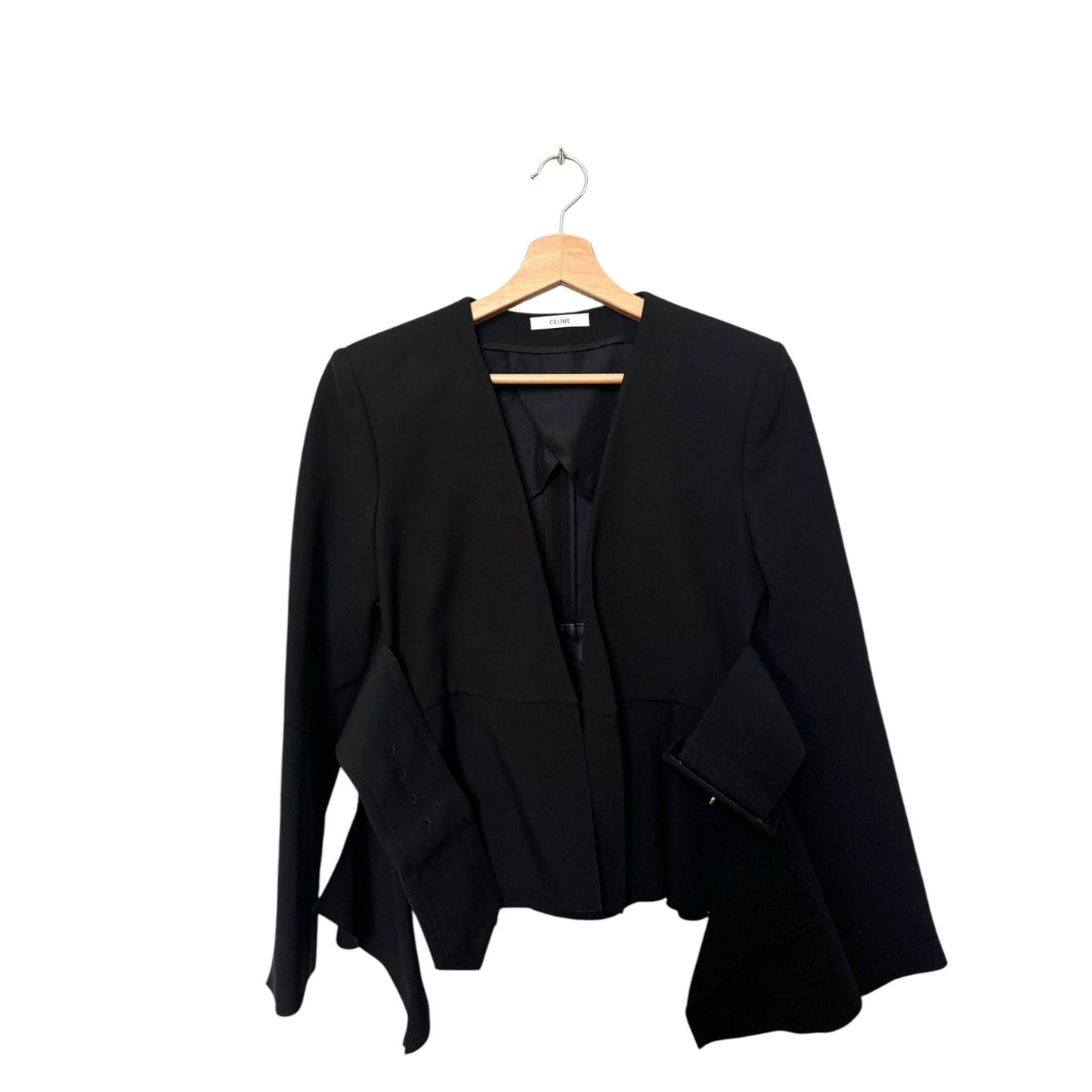 Phoebe Philo Black Viscose Silk Insane Jacket