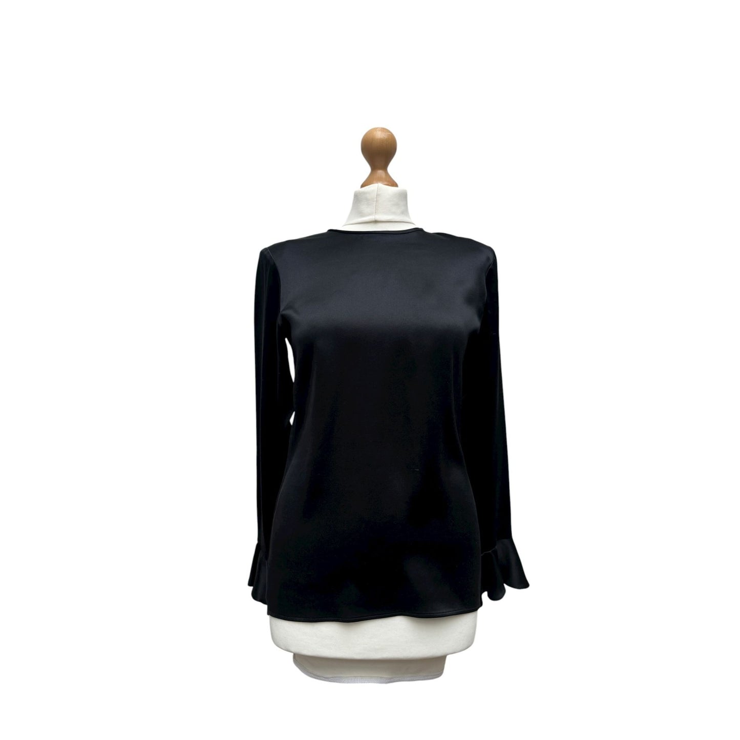 Fall 1993 Black Silk Blouse Size 34 / XS