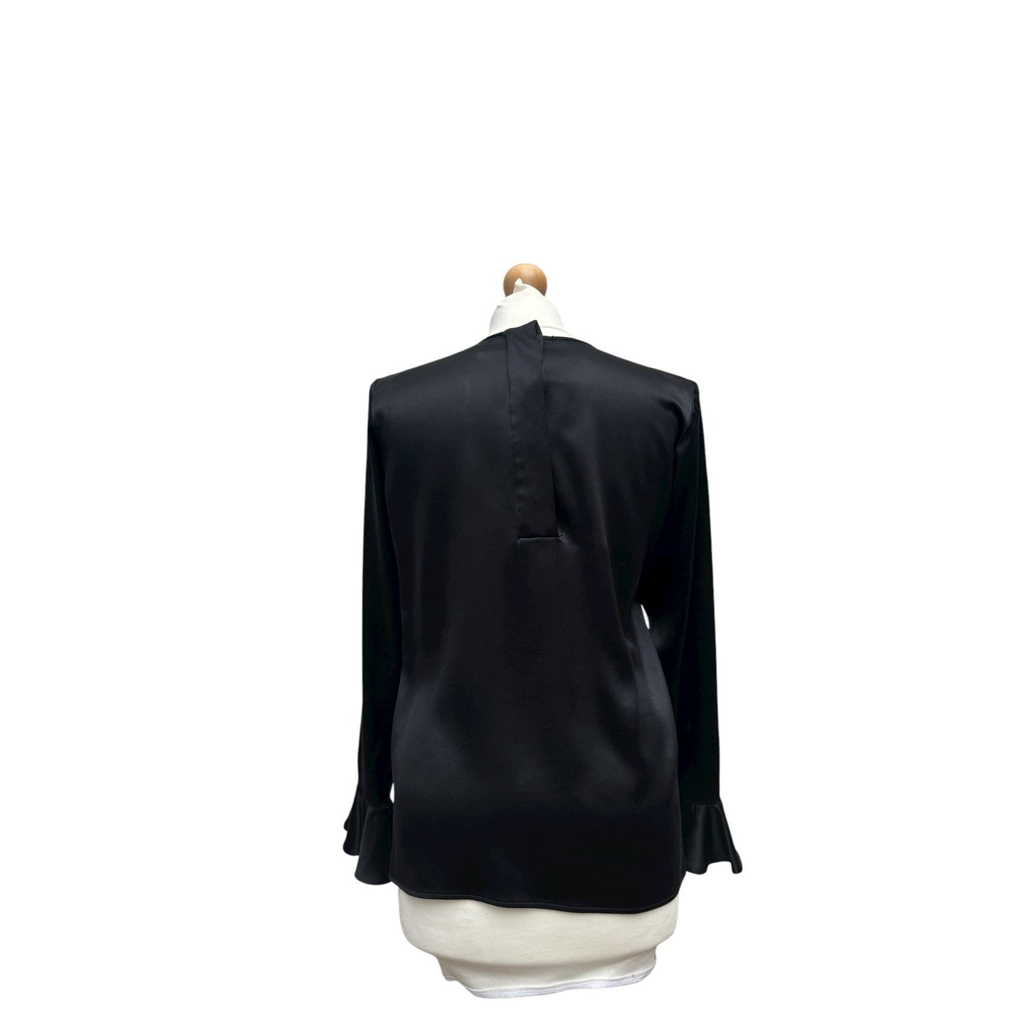 Fall 1993 Black Silk Blouse Size 34 / XS