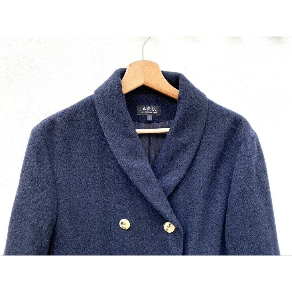 Navy Wool PeaCoat  Double Breasted Coat