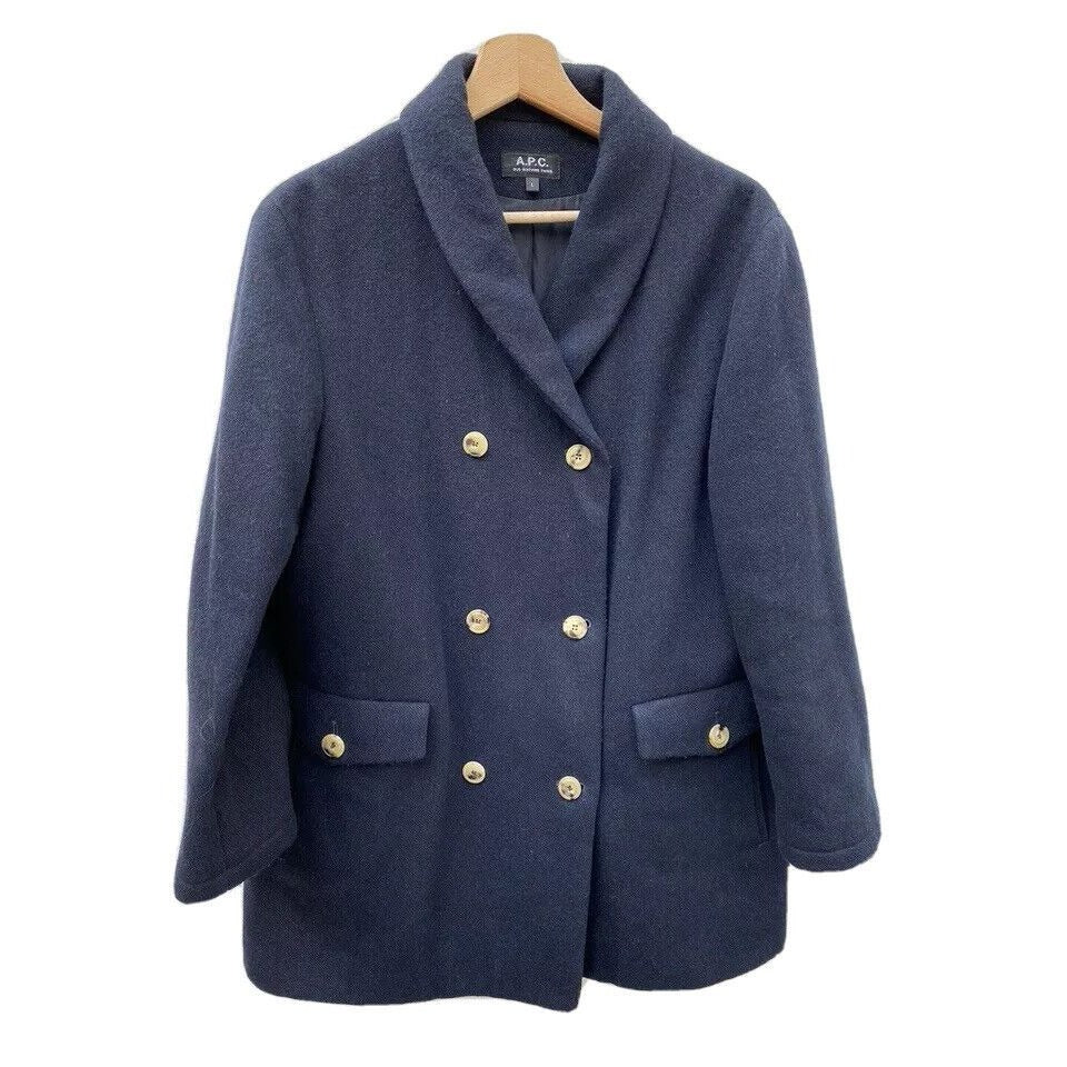 Navy Wool PeaCoat  Double Breasted Coat