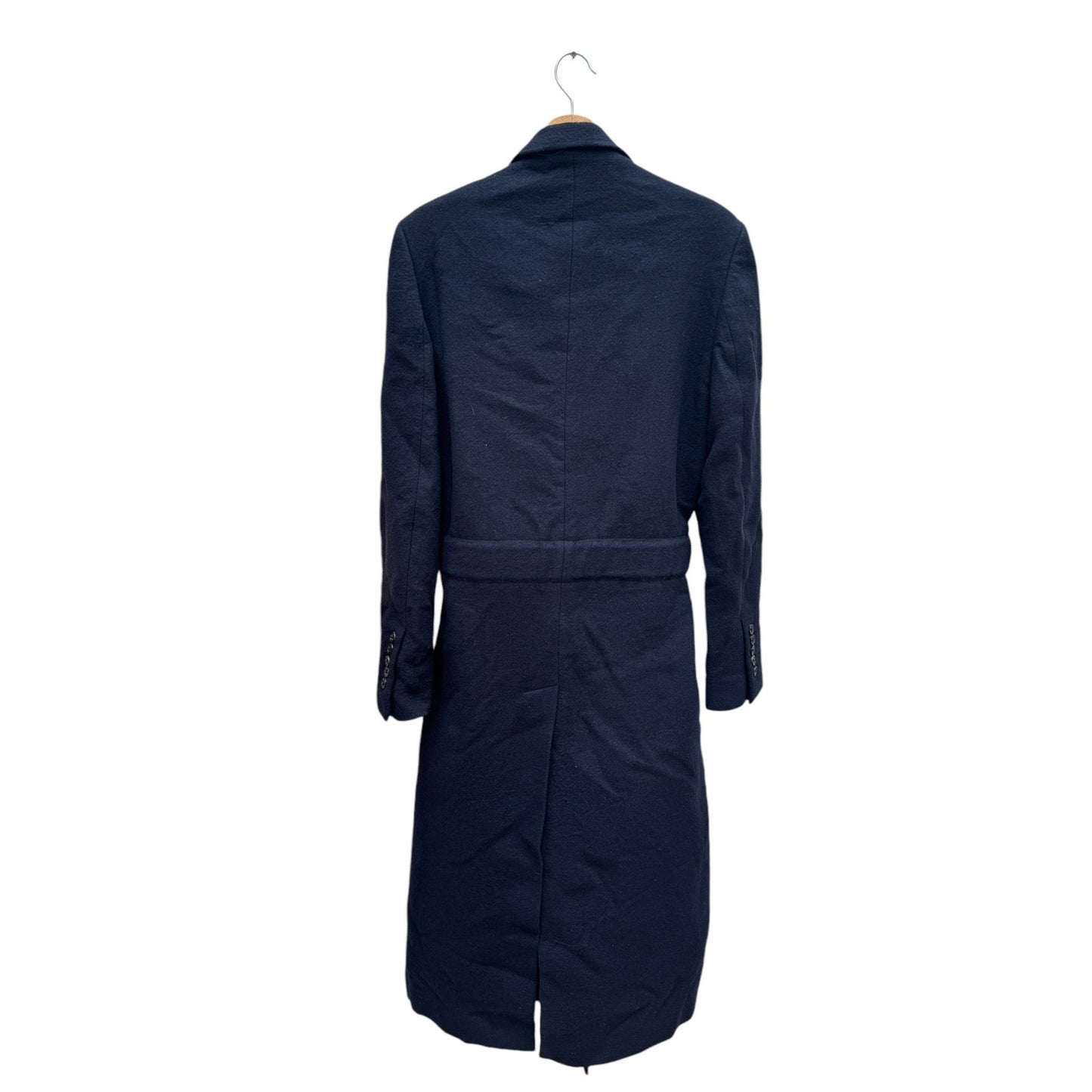 Dark Navy Wool Long Coat