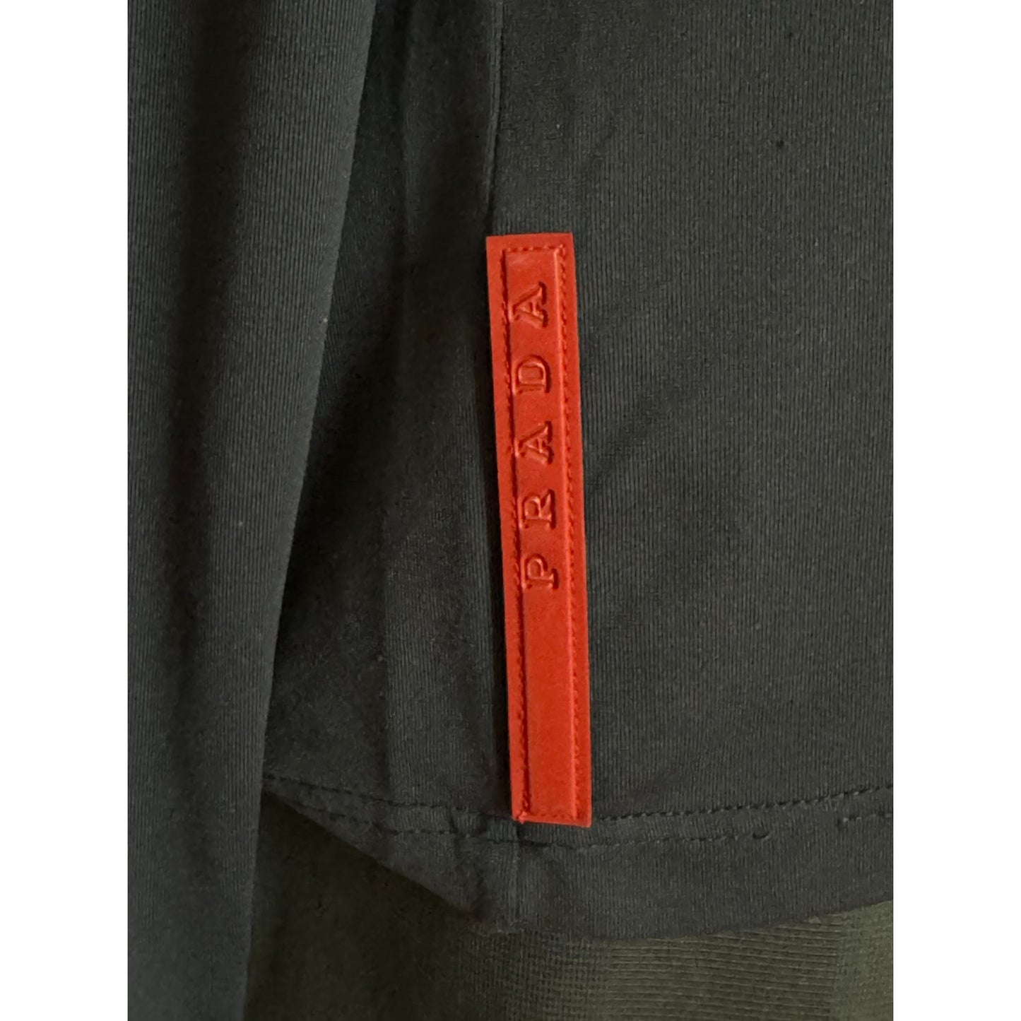 Prada Dark Grey Nylon Turtleneck Top Size M
