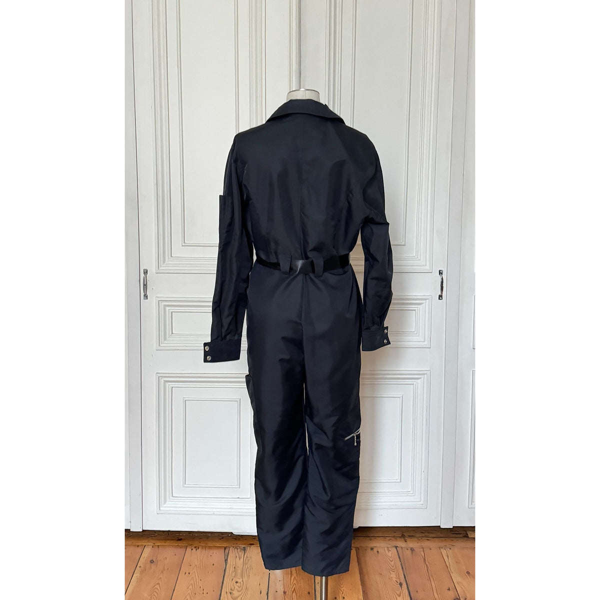 1990s Dark Navy Utility Jumpsuit / Overall