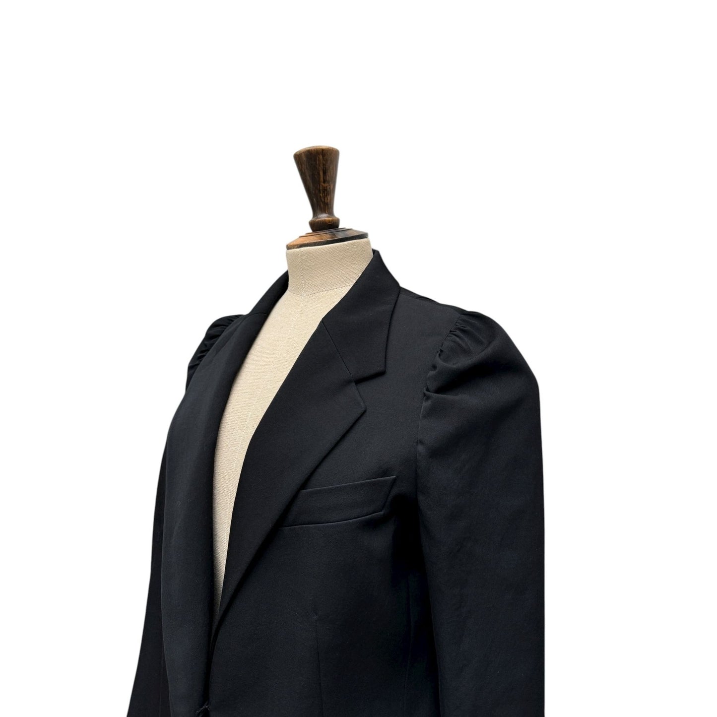1990s Cigarette Shoulder Black Blazer Jacket