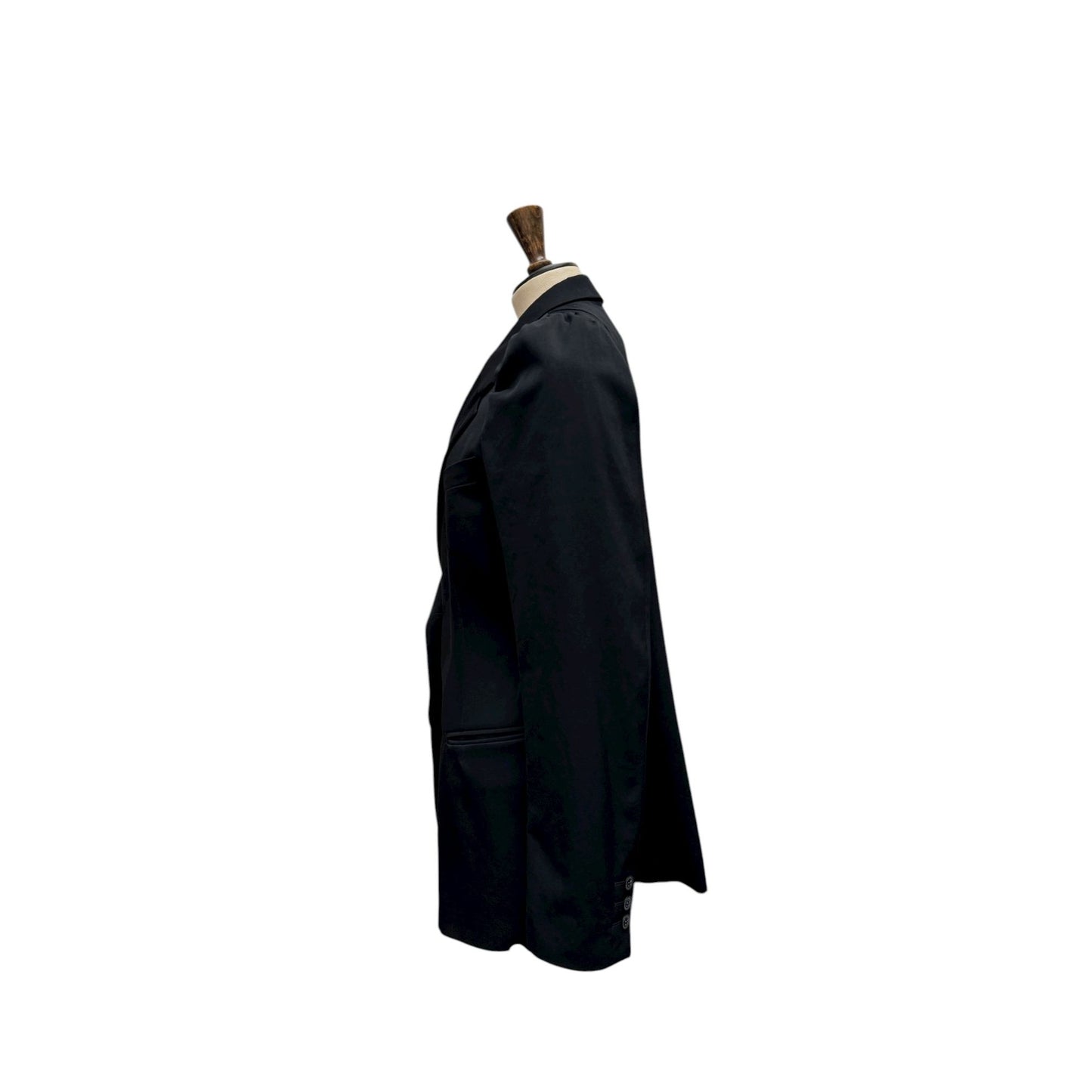 1990s Cigarette Shoulder Black Blazer Jacket