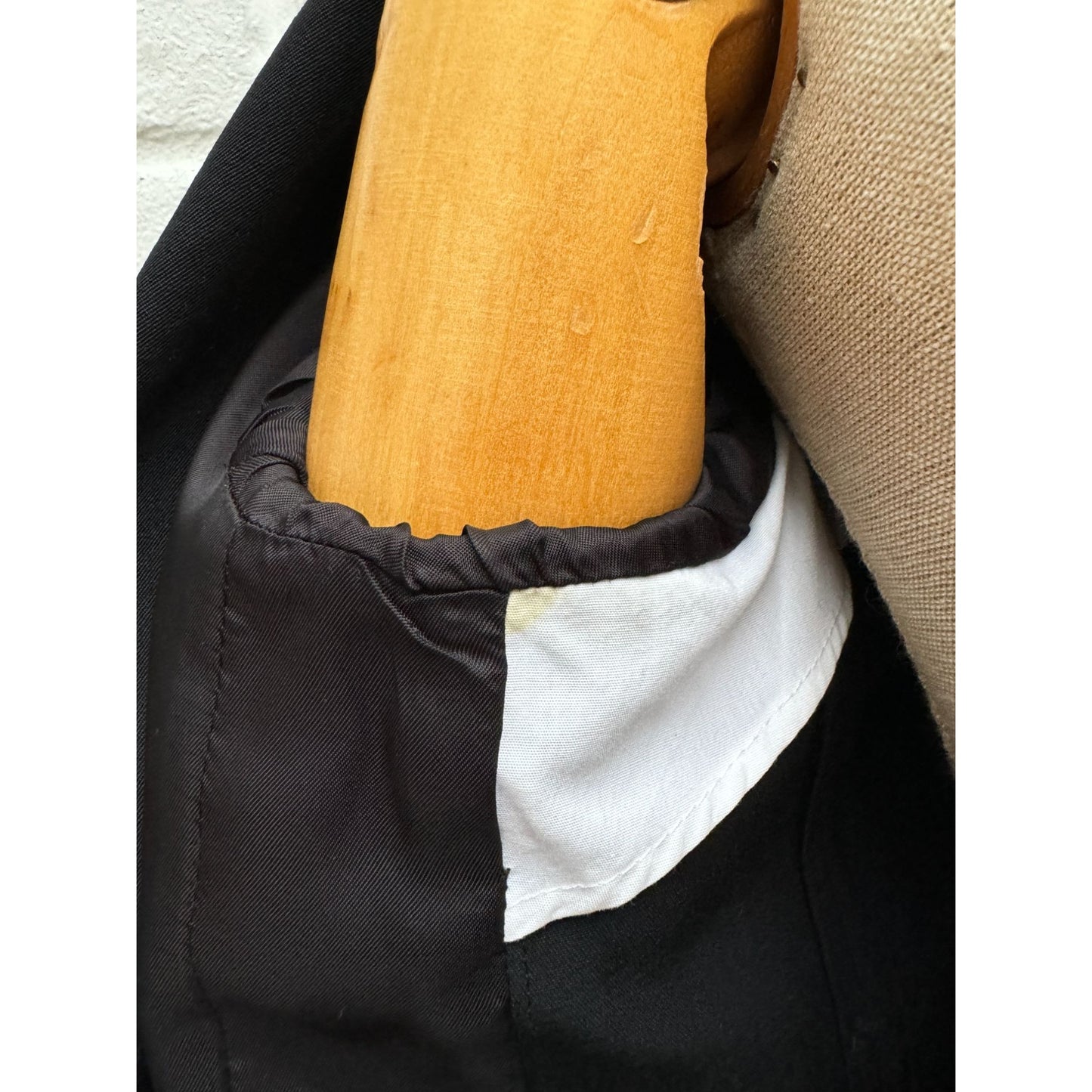 1990s Cigarette Shoulder Black Blazer Jacket